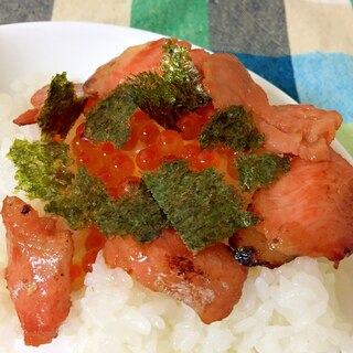 サーモンとイクラの親子丼☆